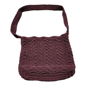 NWOT R&G Designs Vintage 90s Crochet Bag Wine